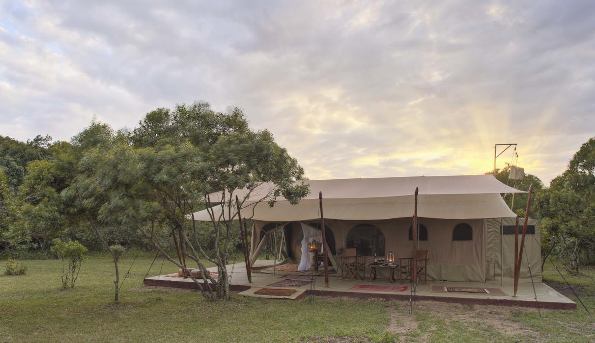 One of the three luxury tents