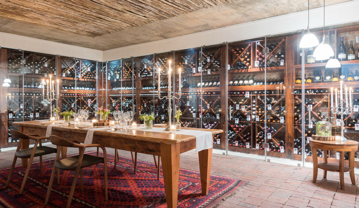 The Forest Lodge Wine Cellar is the perfect venue for a romantic candle-lit dinner. 