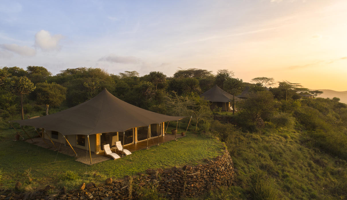 Ariel view of Luxury Safari Tent