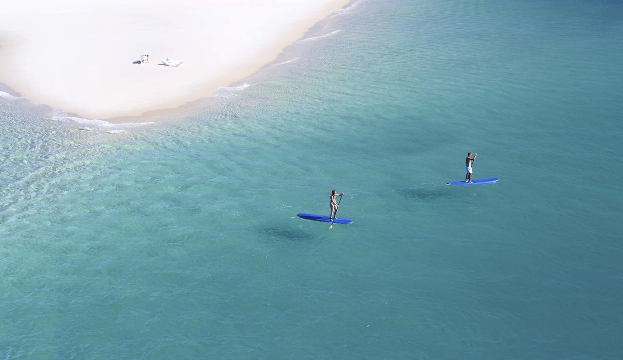 Paddle boards are the best way to experience the waters while still around the island. 