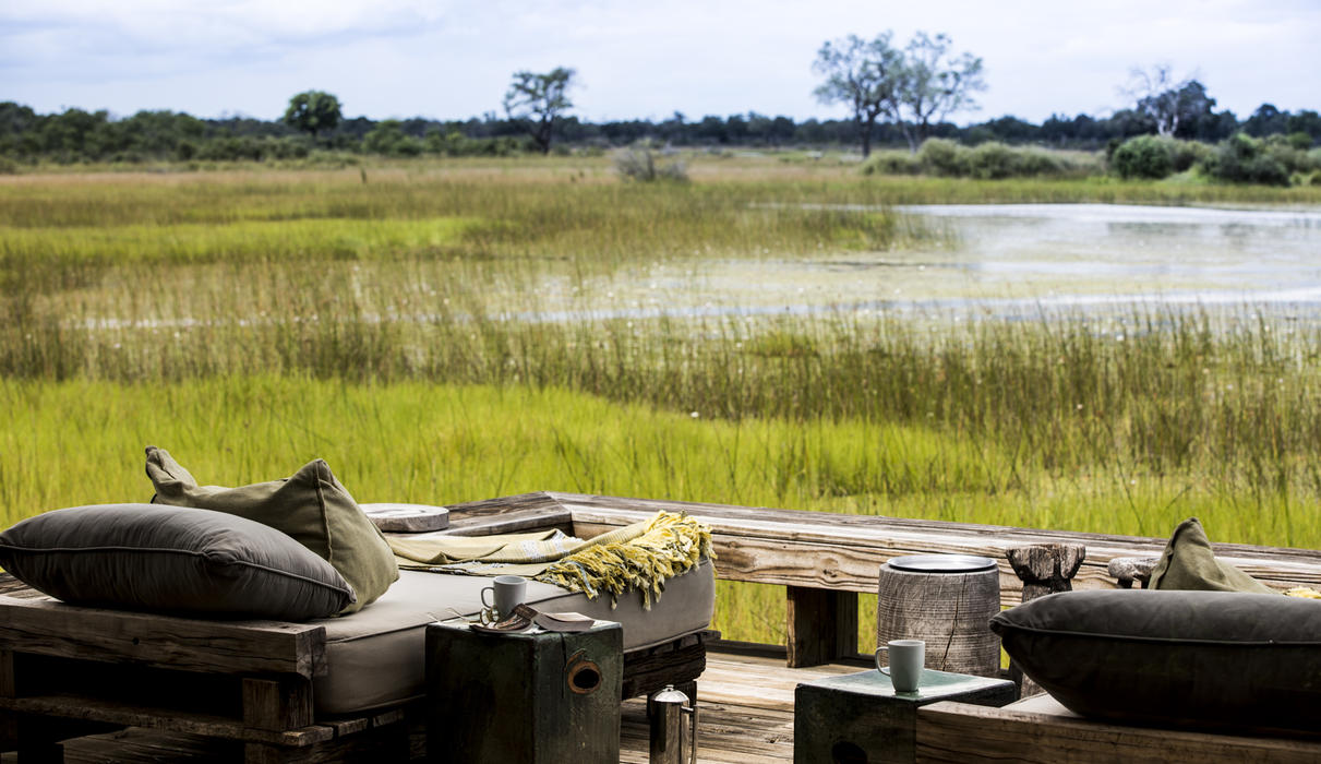 Uninterrupted views of the Okavango Delta are the order of the day