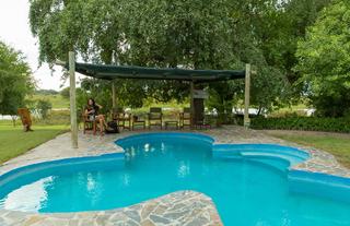 Thamalakane River lodge swimming pool