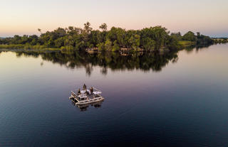 Aerial View of Xugana Island Lodge