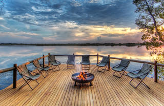 Xugana Island Lodge Fire Deck 