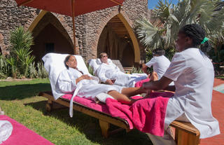 Spa - poolside foot massage