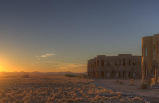 .Sunset over the Namib