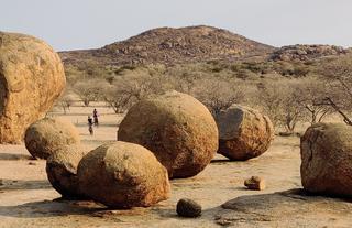Giant boulder playground