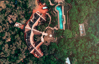 Birds-eye view of the Villa