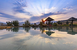 Swimming Pool at Sunset