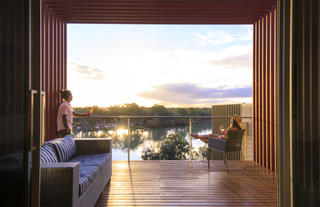 Balconies overlooking River Murray