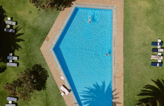 Aerial View of family pool
