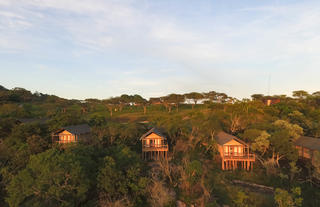 Aerial view of the Luxury Safari Tents 