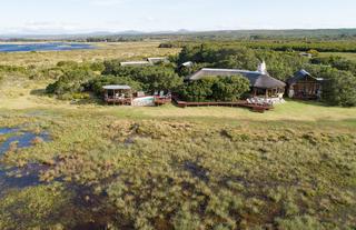 Mosaic Lagoon Lodge from the sky