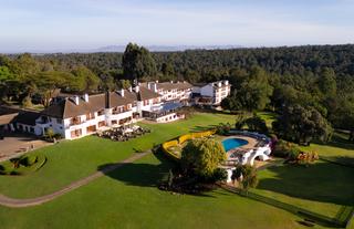 Aerial view of the hotel daytime