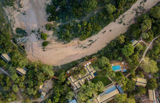 Aerial of Main Lodge 