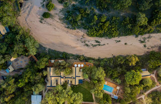Aerial of Main Lodge 