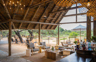 Main lodge deck and seating 