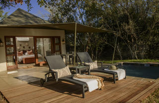 Luxury suite deck and private pool