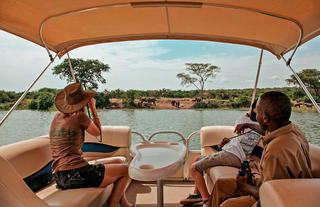 Private boat Safari At Mweya safari lodge