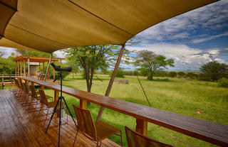 Sayari -deck with viewing area and scope to search for wildlife in the wilderness beyond