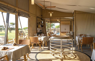 Singita Sabora Tented Camp Dining Area