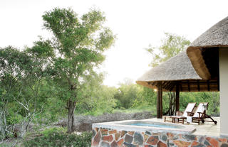 The private plunge pool and verandah of the Remote Suite