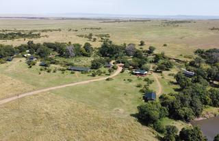 Aerial drone Photo of Porini Lion Camp