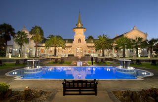 Swakopmund Hotel pool by night