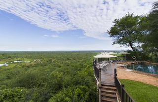 Victoria Falls Safari Lodge pool with a view