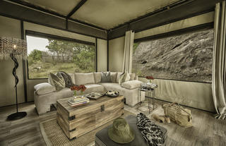 Relax in your private lounge, where comfort meets the wild.