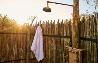 Savute Safari Lodge Guest Room Interior - Outdoor Shower