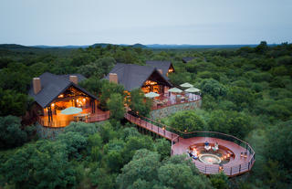Drone image of the main lodge