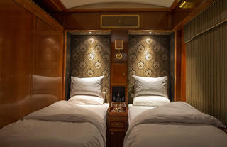 Evening view of suite - single beds