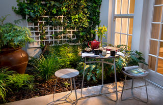 Enjoy a cup of MORE Coffee on your private patio 