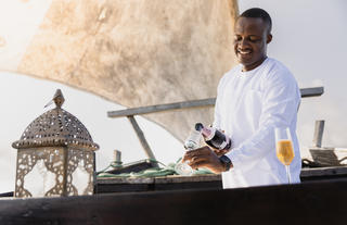 Dining on Dhow Cruise