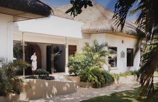 Spa treatment room exterior