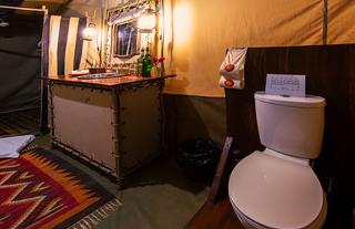 Ensuite facilities of the guest tent