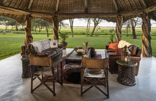 The outdoor verandah lounge at the Sirikoi House is a great 'arm-chair' game viewing spot