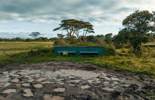 A view of the Wildlife hide from the outside