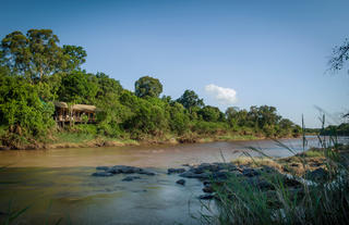 Tent Exterior from across the river