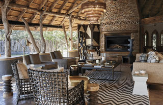 Singita Pamushana Lodge Lounge & Fireplace