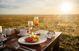 Bush breakfast setup