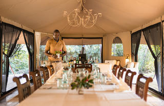 Mess Interior - Dinner setup