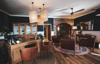 Mountain lodge reception