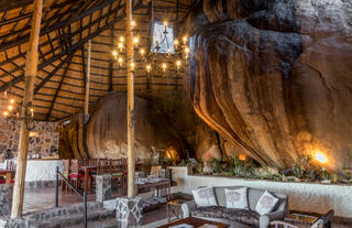 Leopards Lair lounge / dining area, " On the Rocks bar"