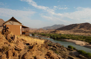 Luxury Tent and Views of the Kunene River
