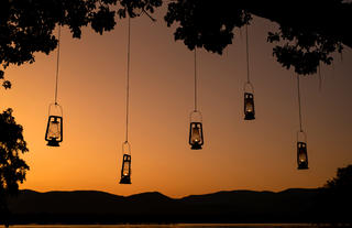 Mana River Camp - Sunset lanterns