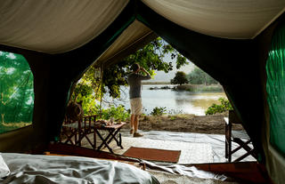 Mana River Camp - View from the tetn