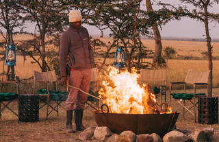 Naboisho Camp - Campfire setup