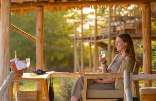Verandah champagne waterhole viewing